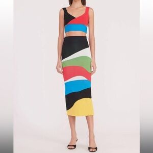 STAUD | KARINA SKIRT & TOP SET | MARBLE WAVE